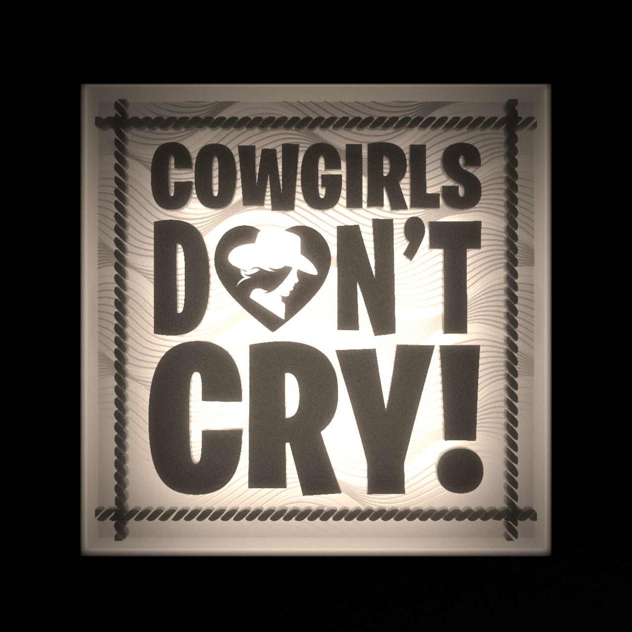 COWGIRLS DON'T CRY - Interchangeable Plate Only