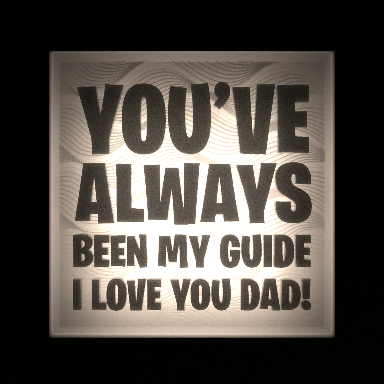 YOU'VE ALWAYS BEEN MY GUIDE I LOVE YOU DAD! - Interchangeable Plate Only