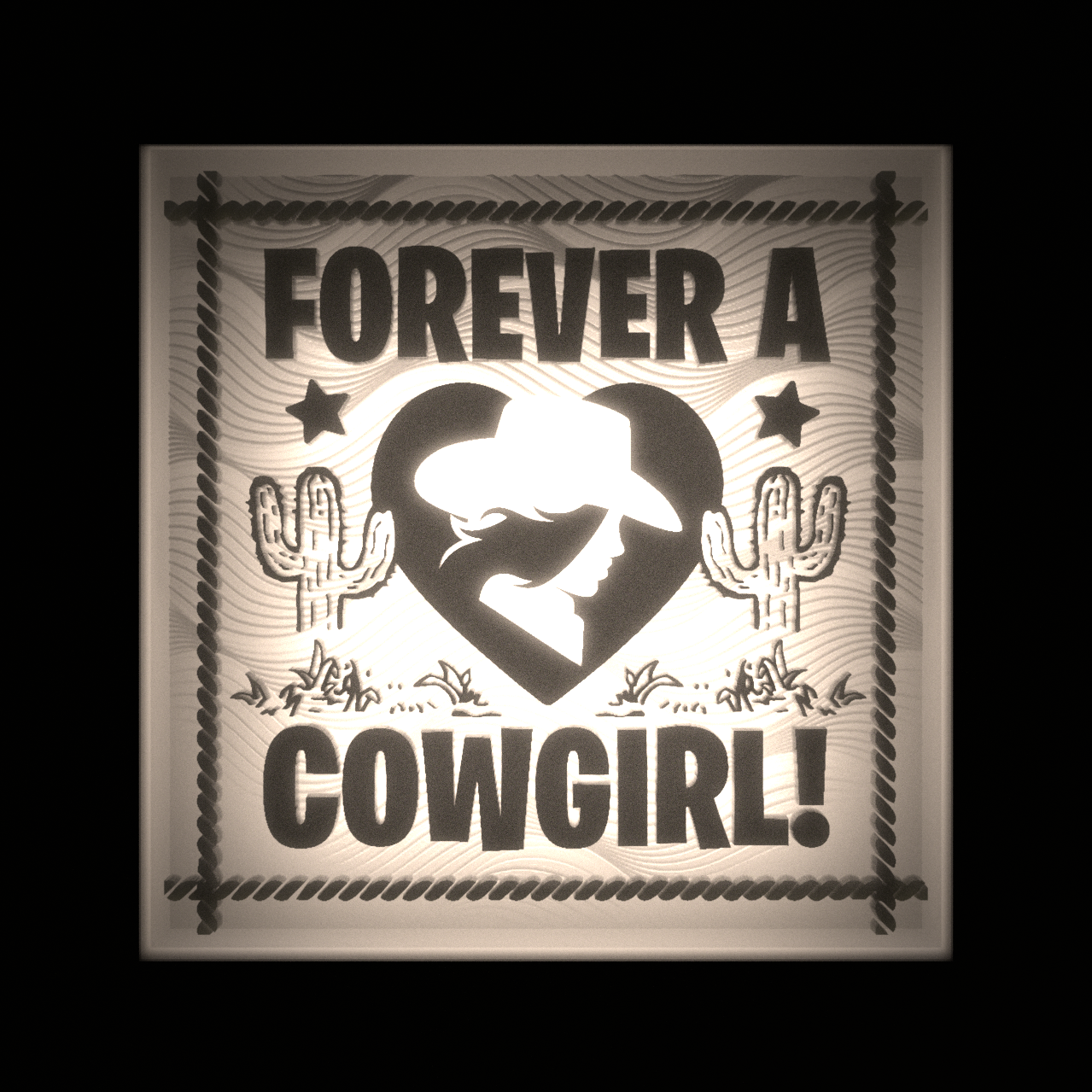 FOREVER A COWGIRL! - Interchangeable Plate Only