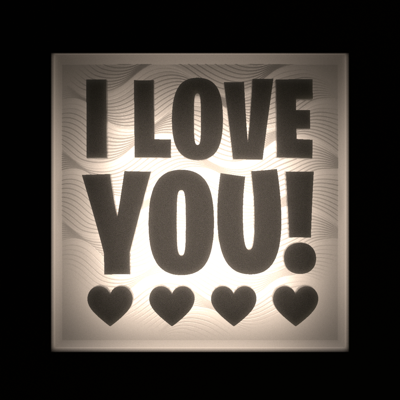 I LOVE YOU- Interchangeable Plate Only
