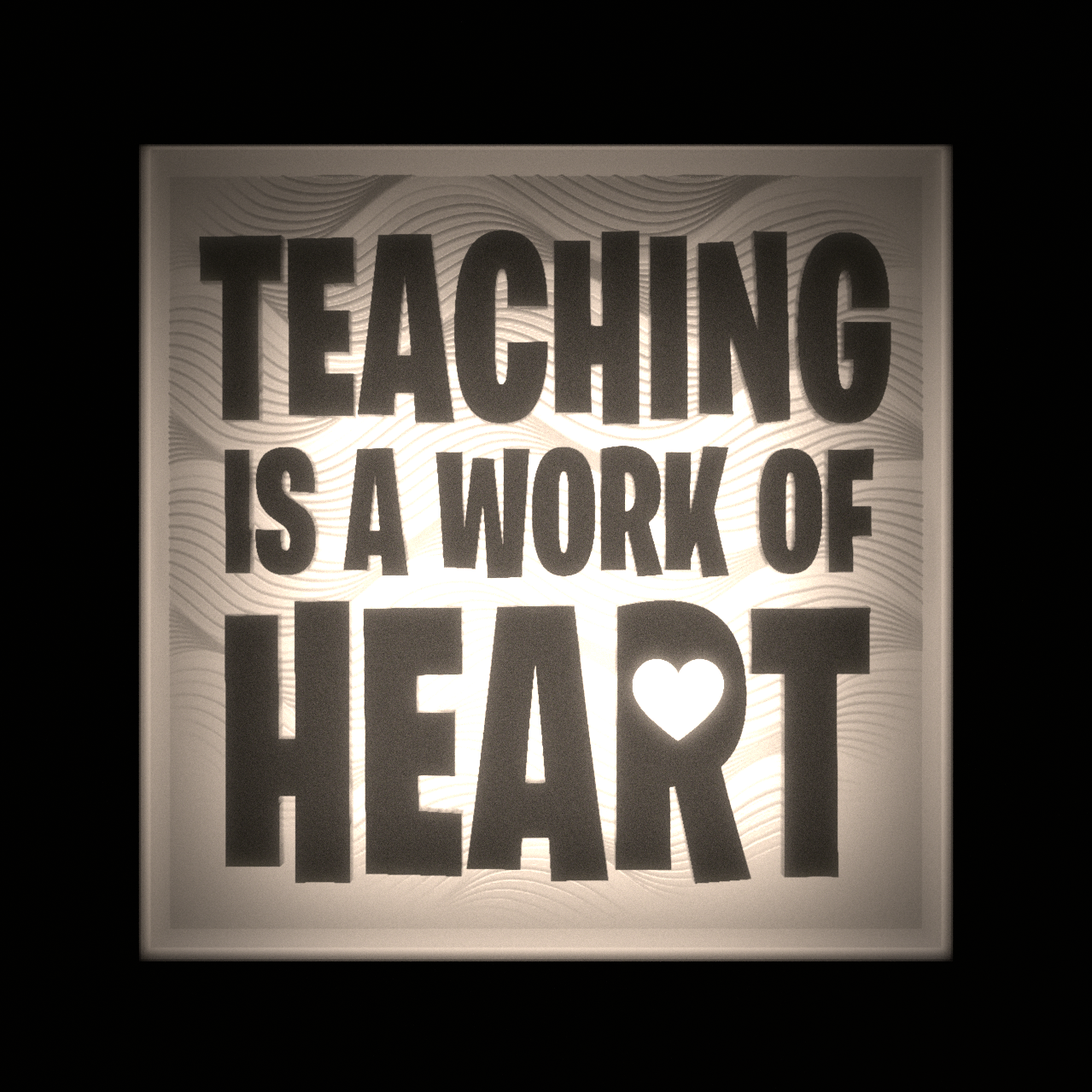 TEACHING IS A WORK OF HEART - Interchangeable Plate Only