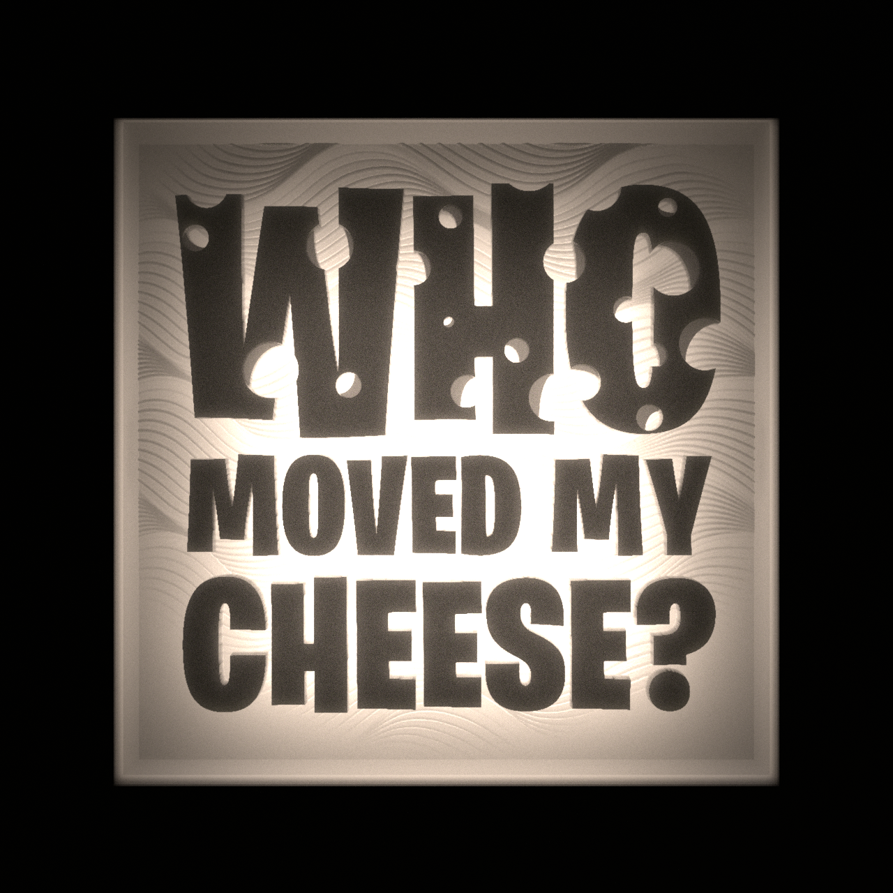 Who Moved My Cheese - Interchangeable Plate Only