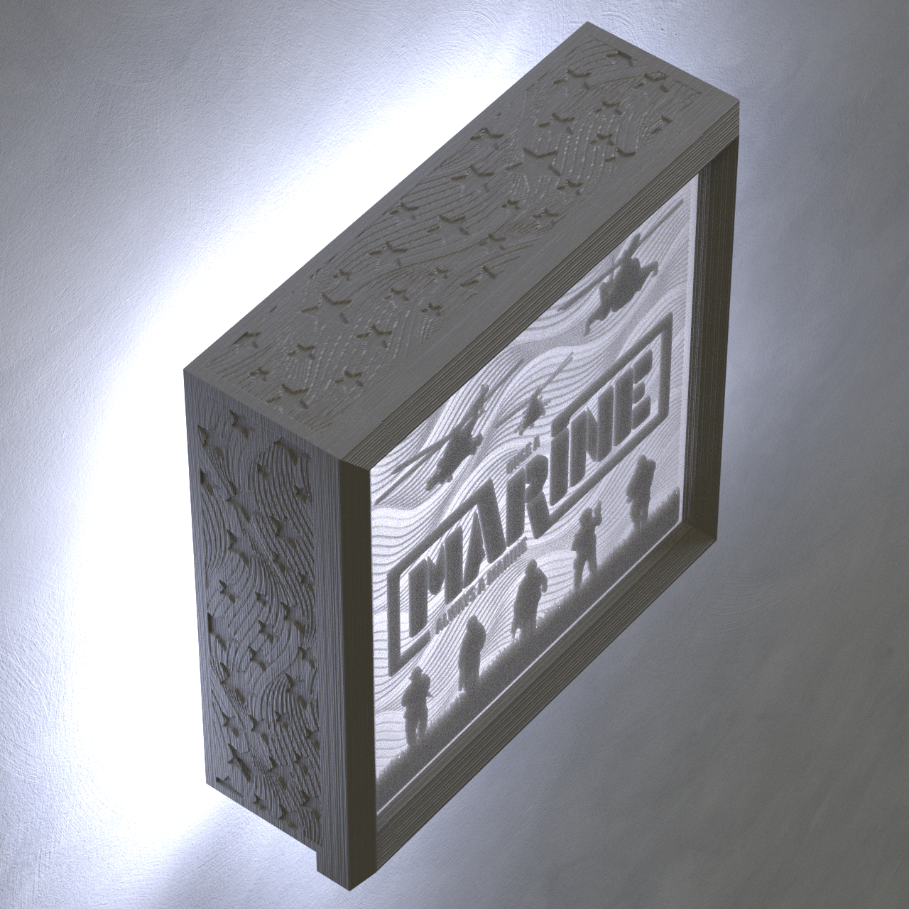3D Personalized Photo Framed Nightlight - Military Collection
