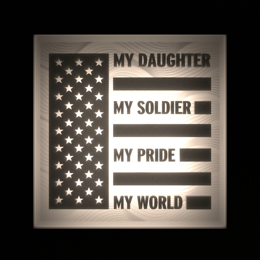 My Daughter, My Soldier, My Pride, My World - Interchangeable Plate Only