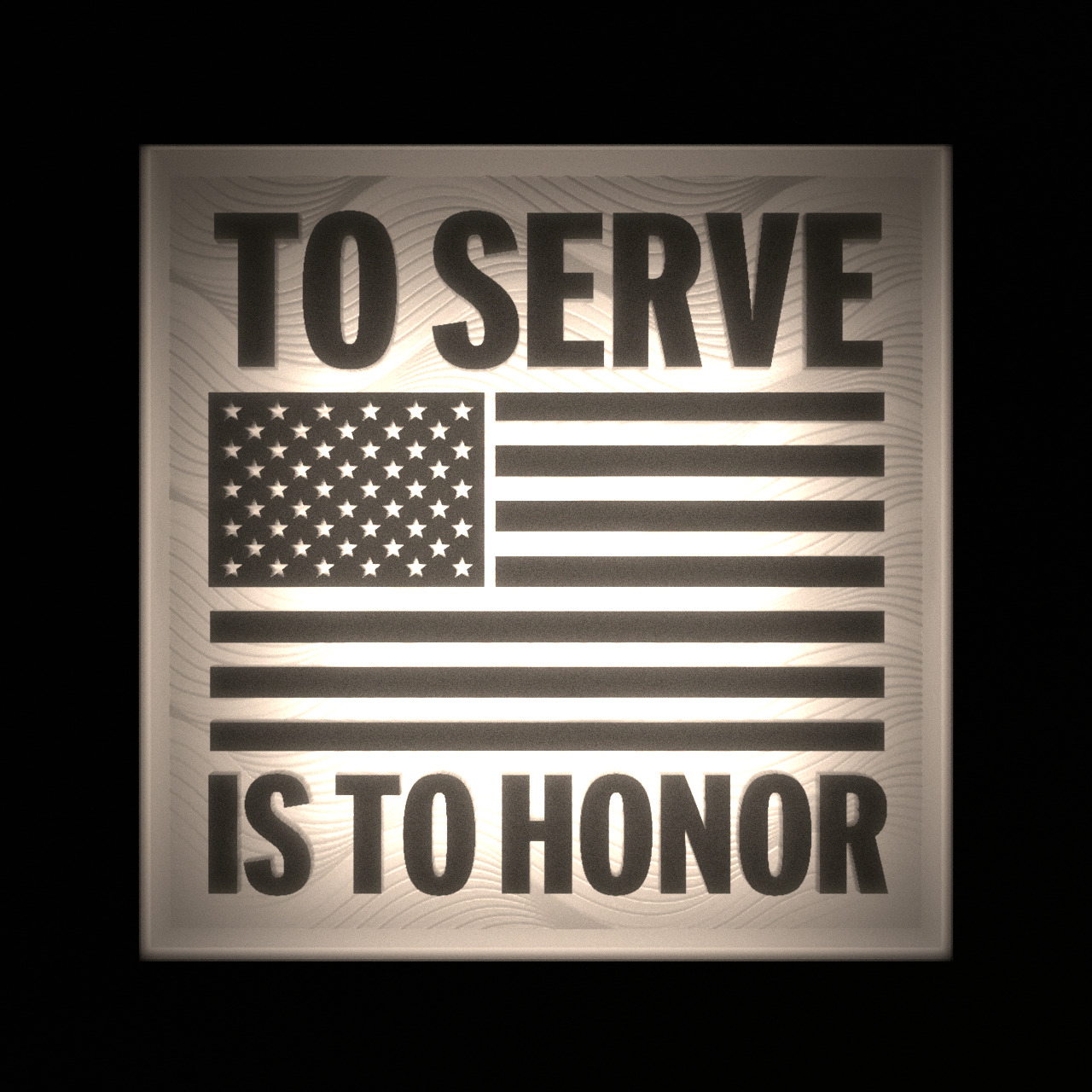 TO SERVE IS TO HONOR - Interchangeable Plate Only