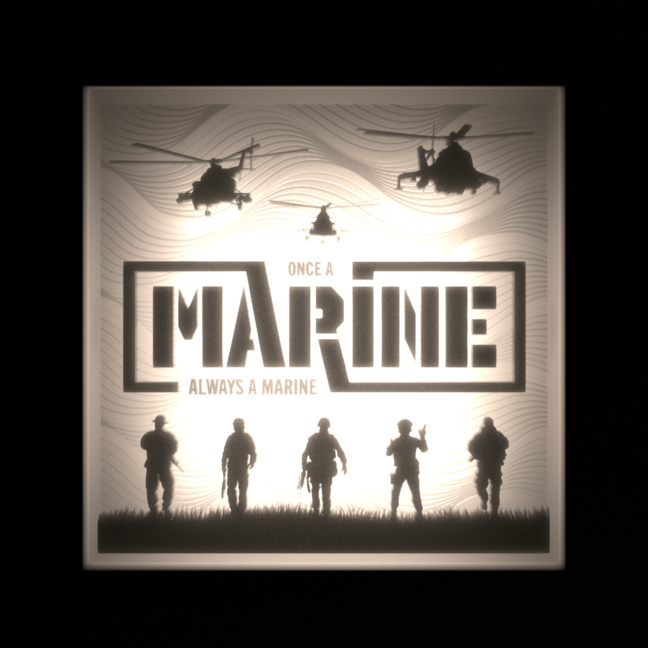 ONCE A MARINE ALWAYS A MARINE - Interchangeable Plate Only