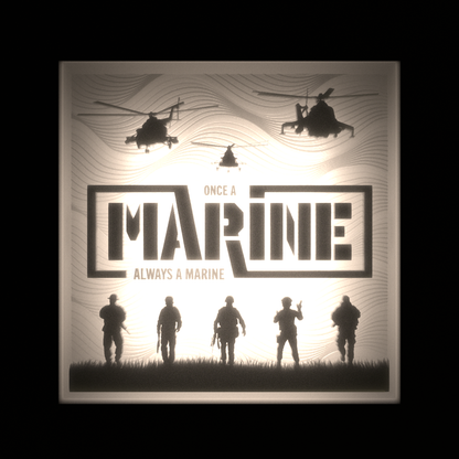 ONCE A MARINE ALWAYS A MARINE - Interchangeable Plate Only